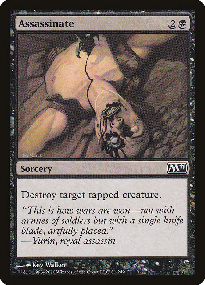 Assassinate – Common Magic: The Gathering card from Magic 2011 (#81)
