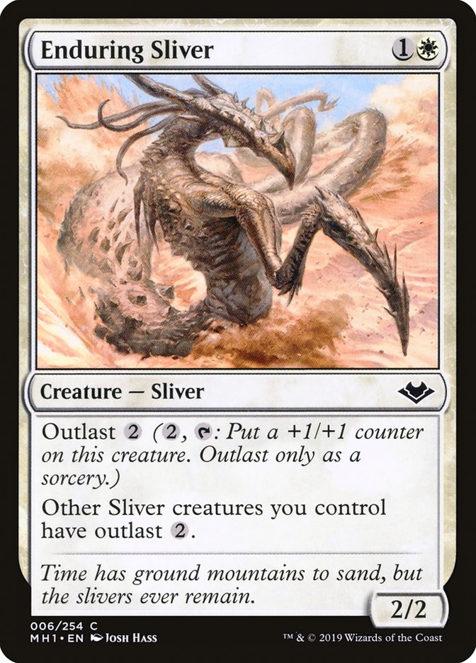 Enduring Sliver – Common Magic: The Gathering card from Modern Horizons (#6)