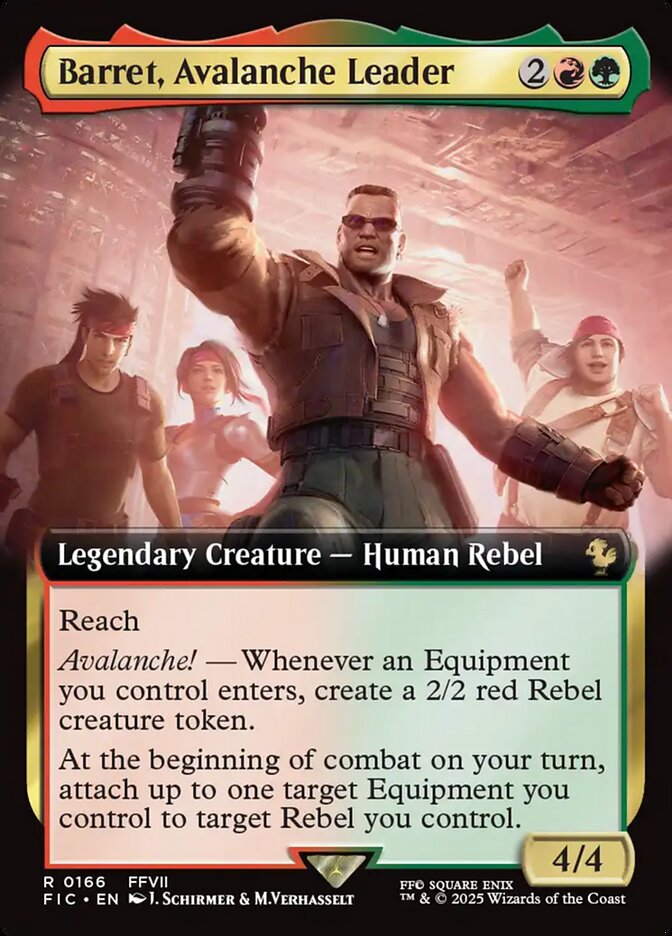 Barret, Avalanche Leader – Rare Magic: The Gathering card from Final Fantasy Commander (#166)