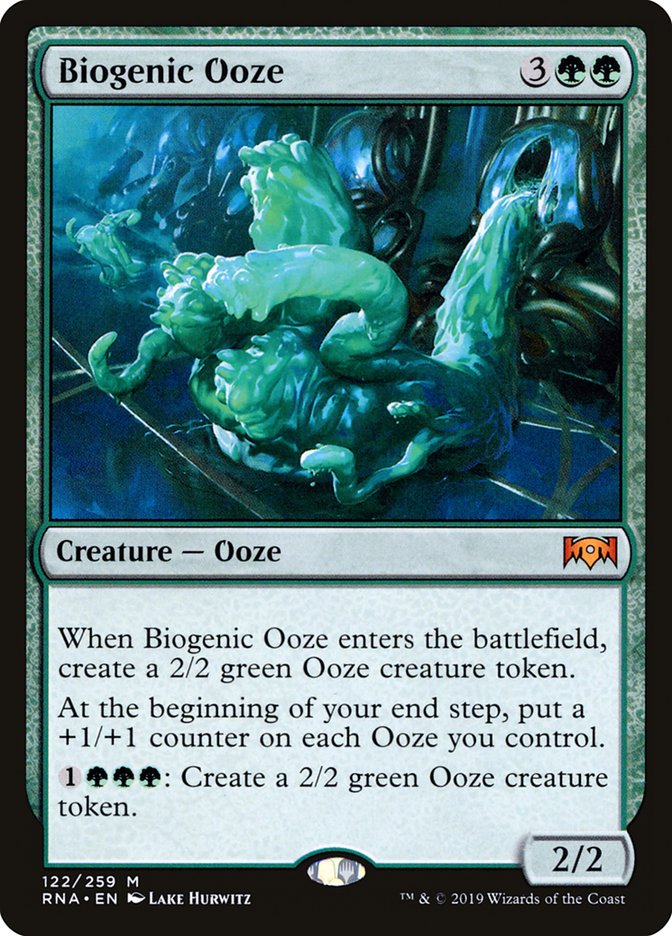 Biogenic Ooze – Mythic Magic: The Gathering card from Ravnica Allegiance (#122)