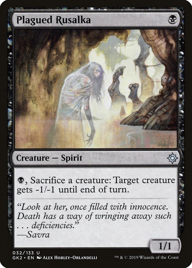 Plagued Rusalka – Uncommon Magic: The Gathering card from RNA Guild Kit (#32)