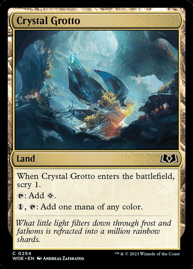 Crystal Grotto – Common Magic: The Gathering card from Wilds of Eldraine (#254)