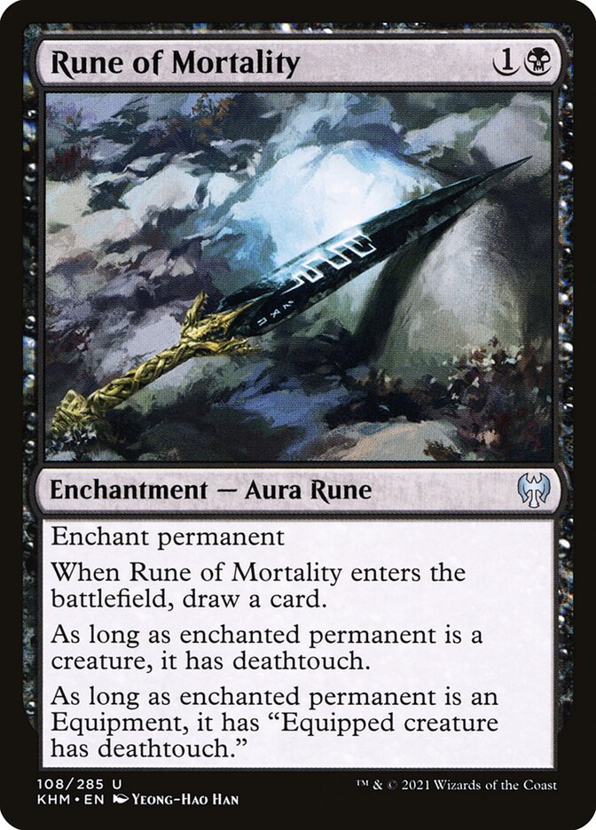 Rune of Mortality – Uncommon Magic: The Gathering card from Kaldheim (#108)