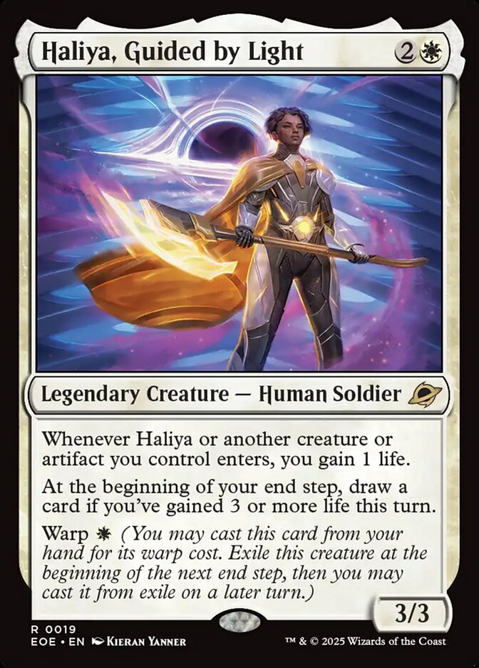 Haliya, Guided by Light – Rare Magic: The Gathering card from Edge of Eternities (#19)