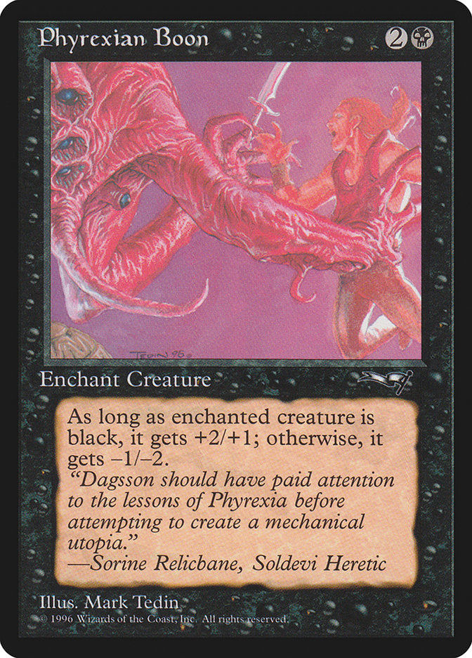 Phyrexian Boon – Common Magic: The Gathering card from Alliances (#58b)