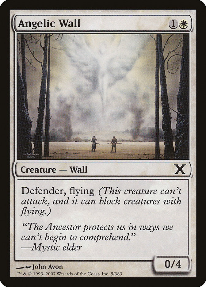 Angelic Wall – Common Magic: The Gathering card from Tenth Edition (#5)