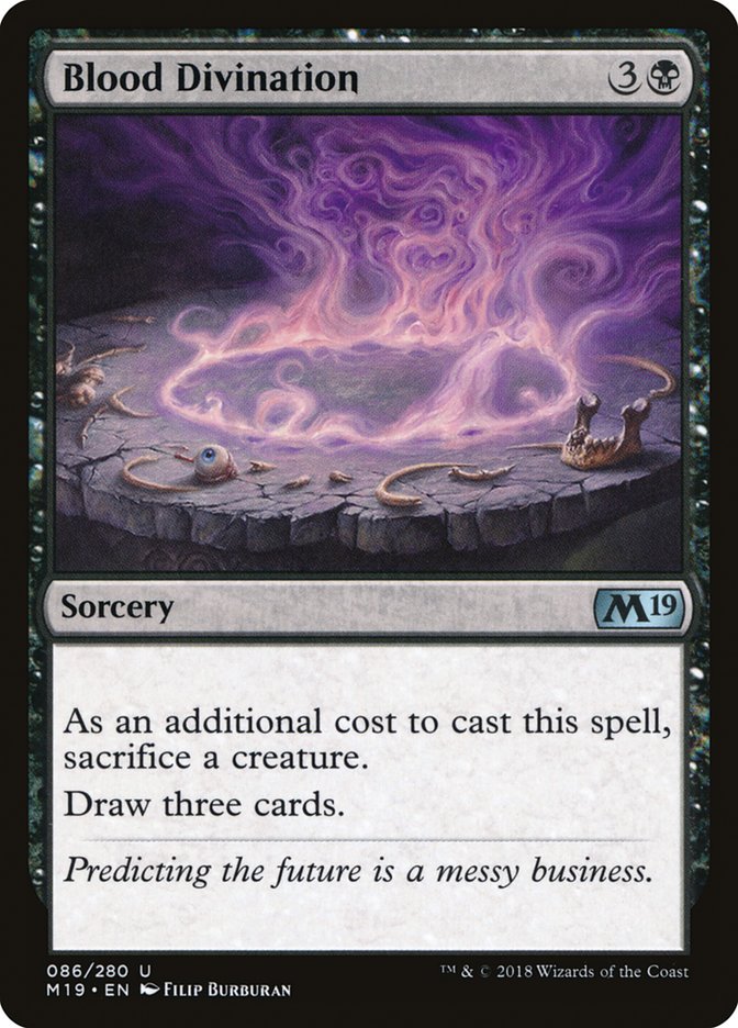 Blood Divination – Uncommon Magic: The Gathering card from Core Set 2019 (#86)