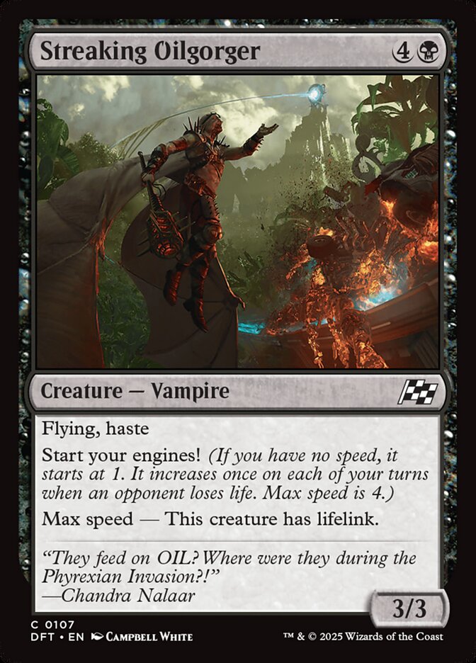 Streaking Oilgorger – Common Magic: The Gathering card from Aetherdrift (#107)
