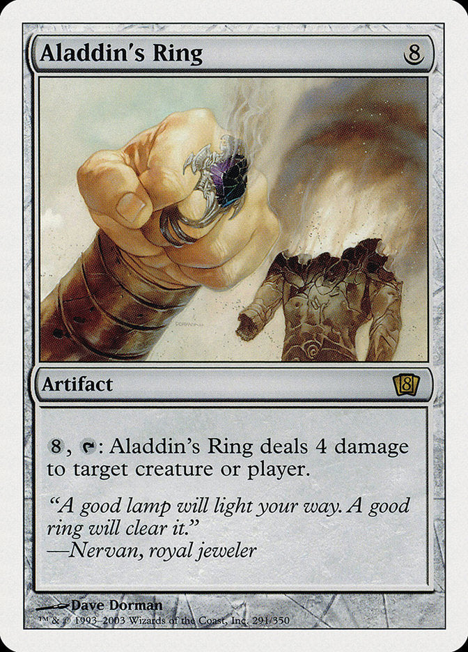 Aladdin's Ring – Rare Magic: The Gathering card from Eighth Edition (#291)