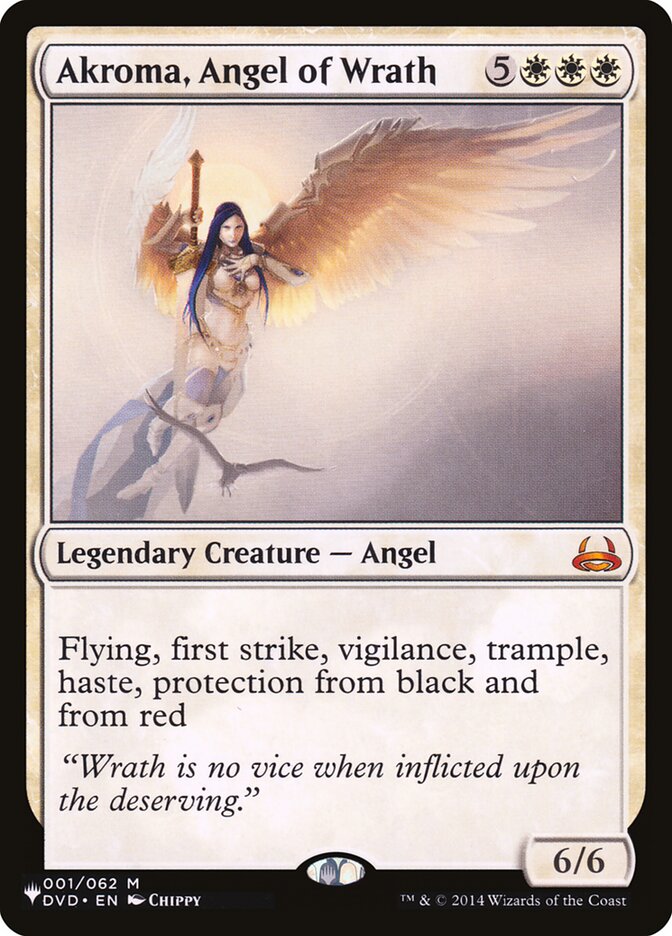 Akroma, Angel of Wrath – Mythic Magic: The Gathering card from The List (#DVD-1)