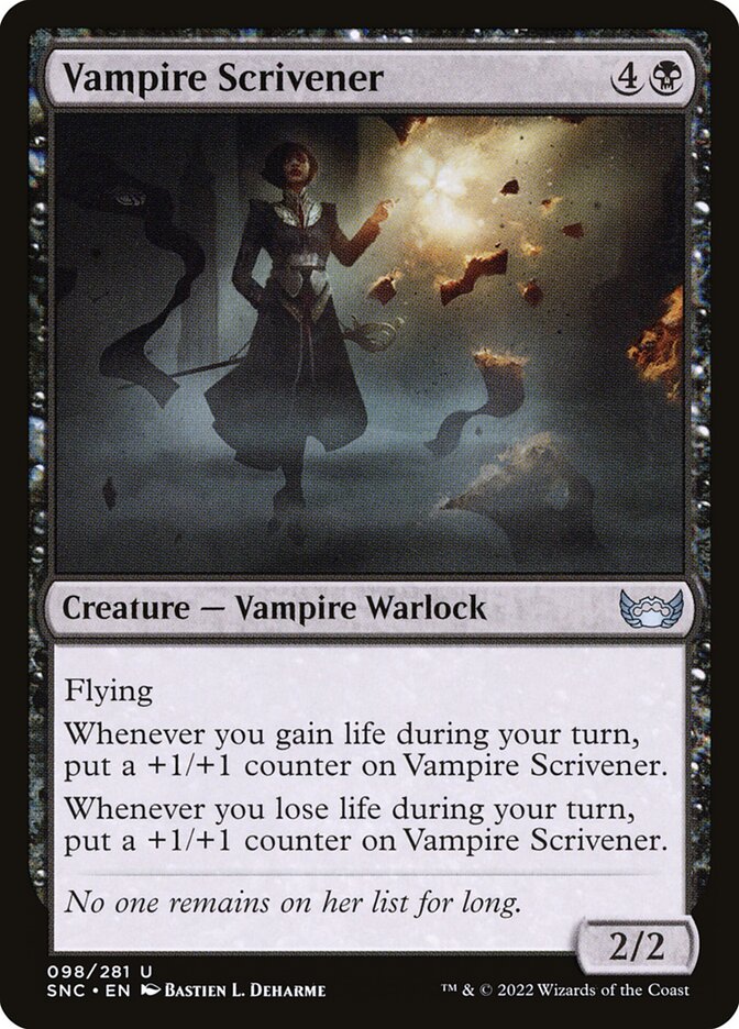 Vampire Scrivener – Uncommon Magic: The Gathering card from Streets of New Capenna (#98)