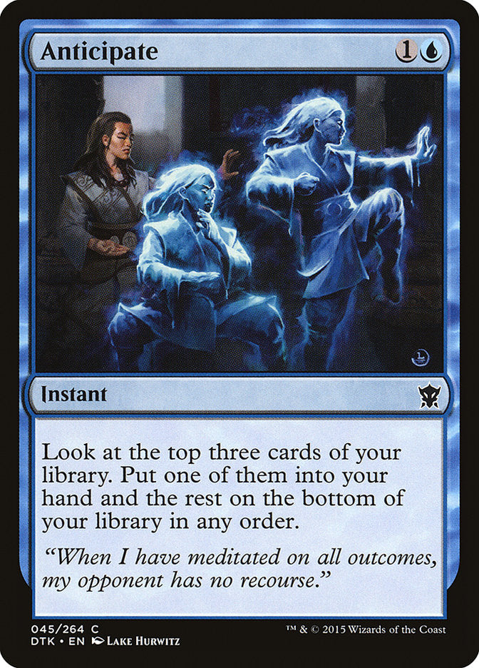 Anticipate – Common Magic: The Gathering card from Dragons of Tarkir (#45)