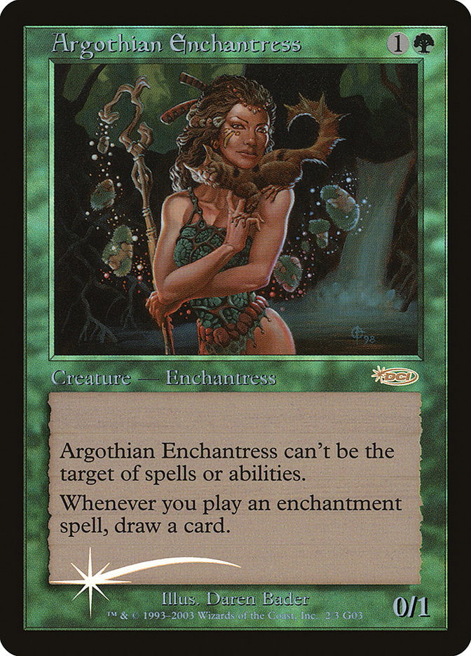Argothian Enchantress – Rare Magic: The Gathering card from Judge Gift Cards 2003 (#2)