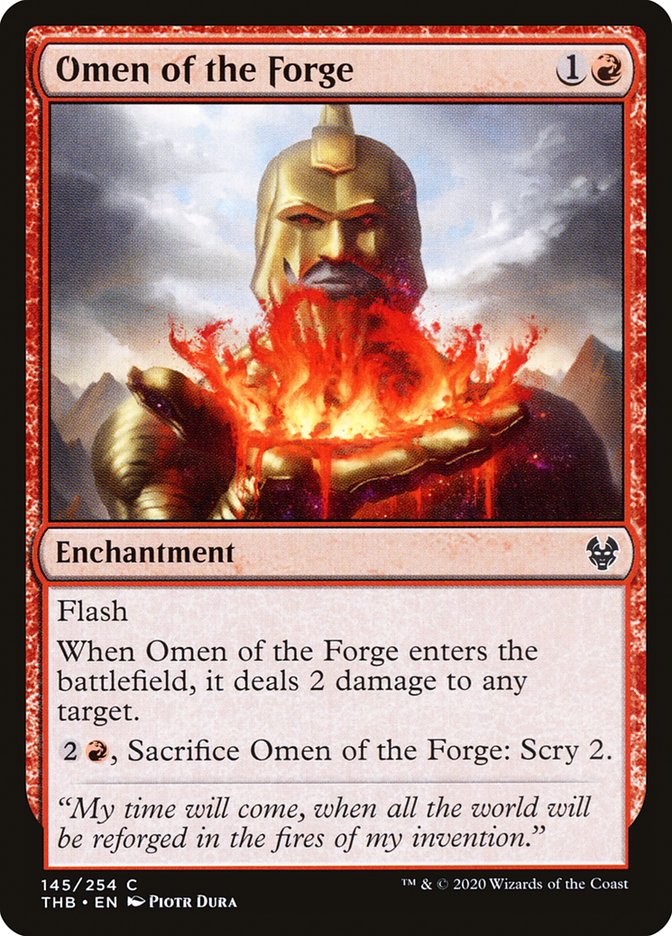 Omen of the Forge – Common Magic: The Gathering card from Theros Beyond Death (#145)