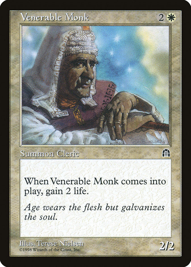 Venerable Monk – Common Magic: The Gathering card from Stronghold (#21)