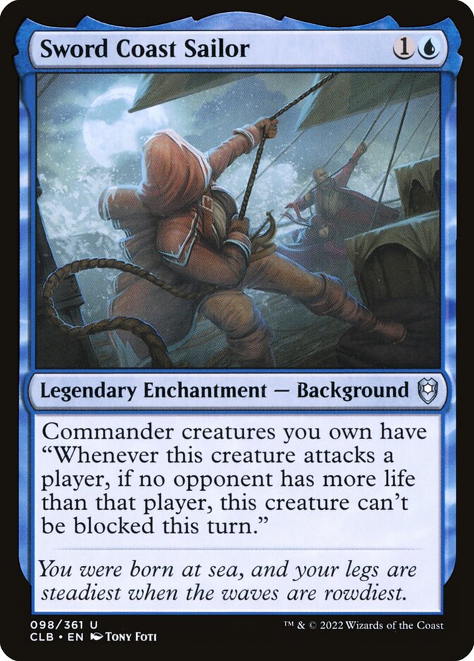 Sword Coast Sailor – Uncommon Magic: The Gathering card from Commander Legends: Battle for Baldur's Gate (#98)