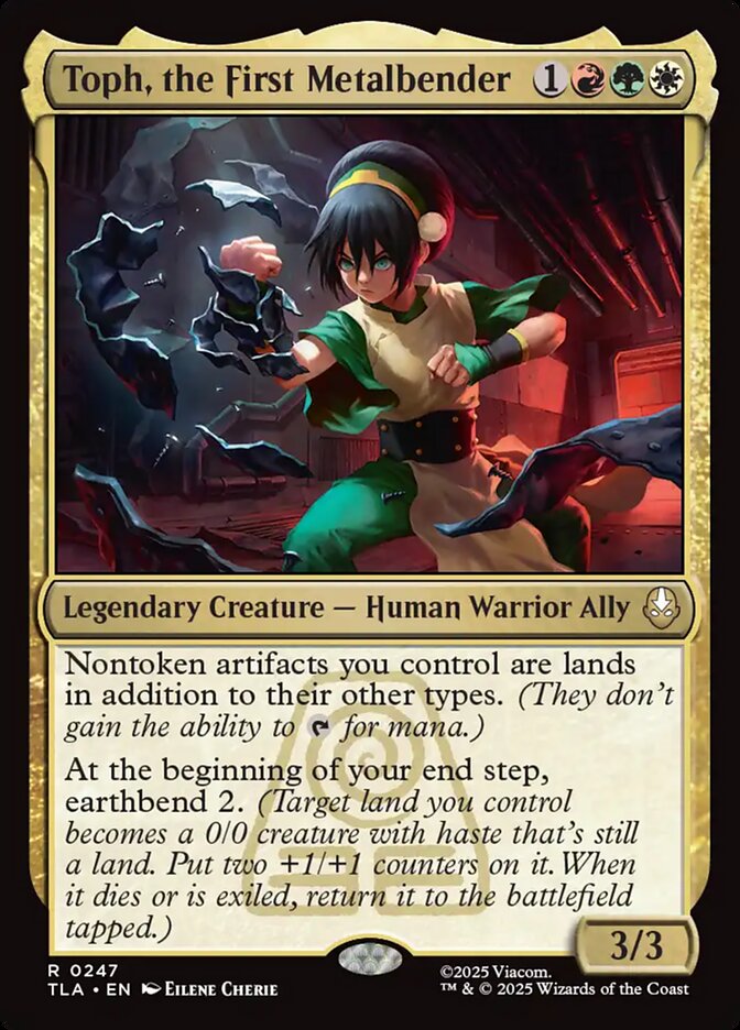 Toph, the First Metalbender – Rare Magic: The Gathering card from Avatar: The Last Airbender (#247)