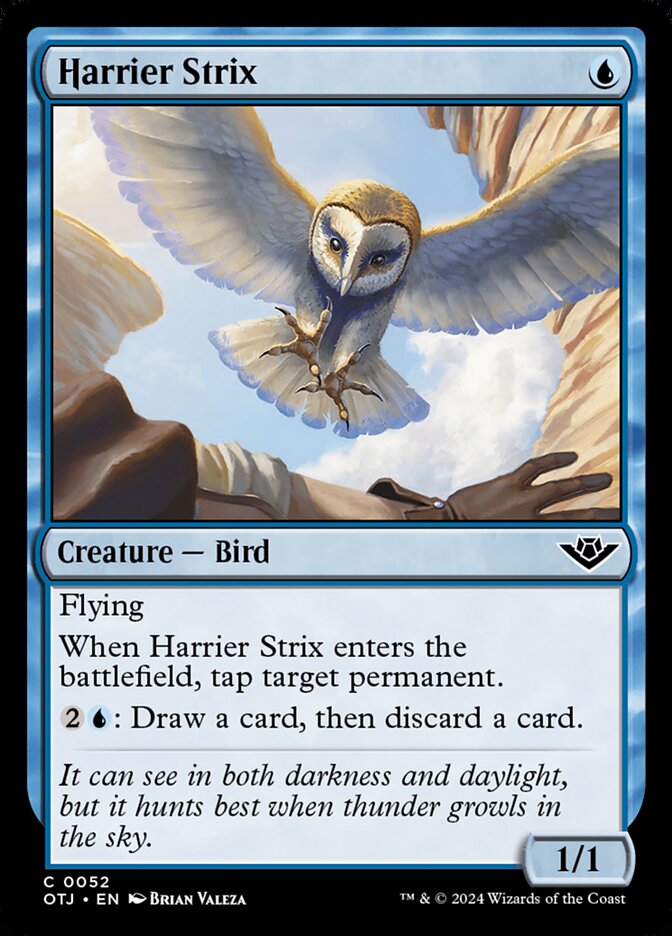 Harrier Strix – Common Magic: The Gathering card from Outlaws of Thunder Junction (#52)