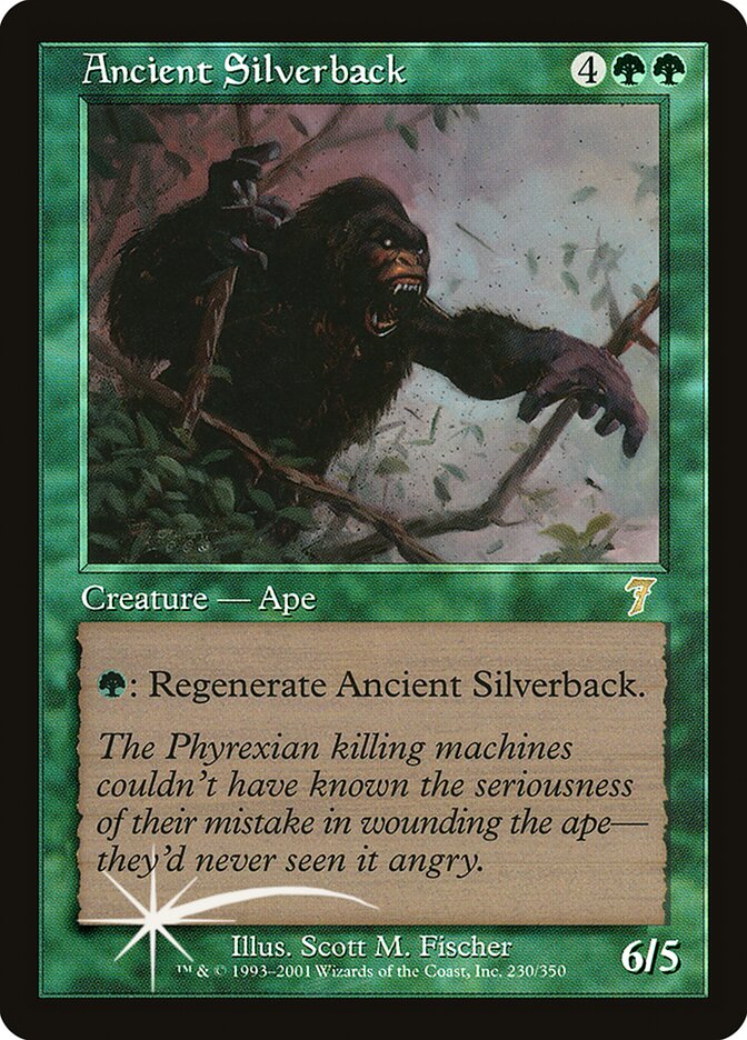 Ancient Silverback – Rare Magic: The Gathering card from Seventh Edition (#230★)