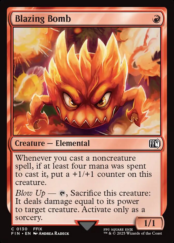 Blazing Bomb – Common Magic: The Gathering card from Final Fantasy (#130)