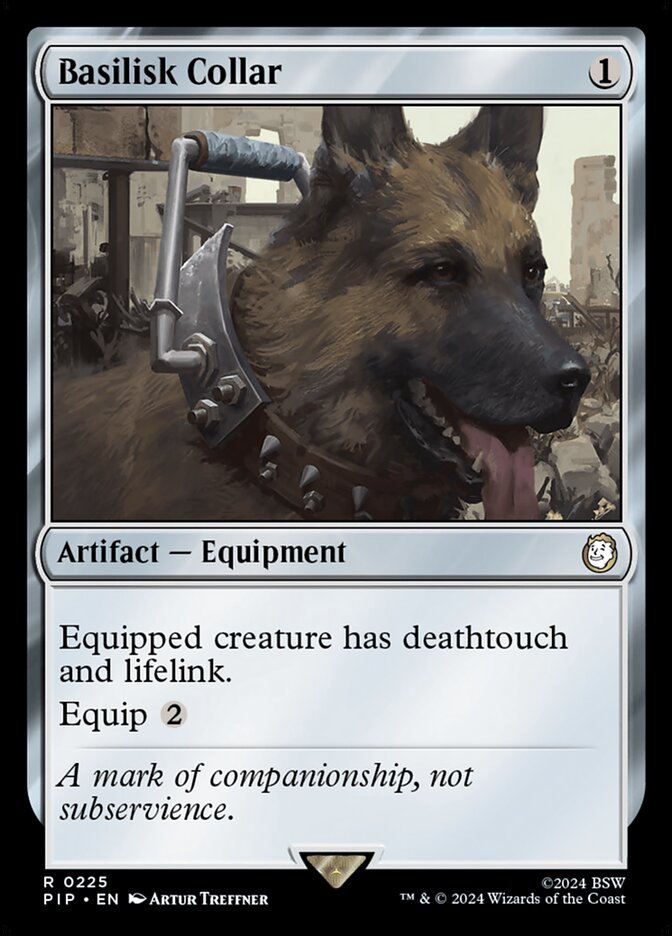 Basilisk Collar – Rare Magic: The Gathering card from Fallout (#225)