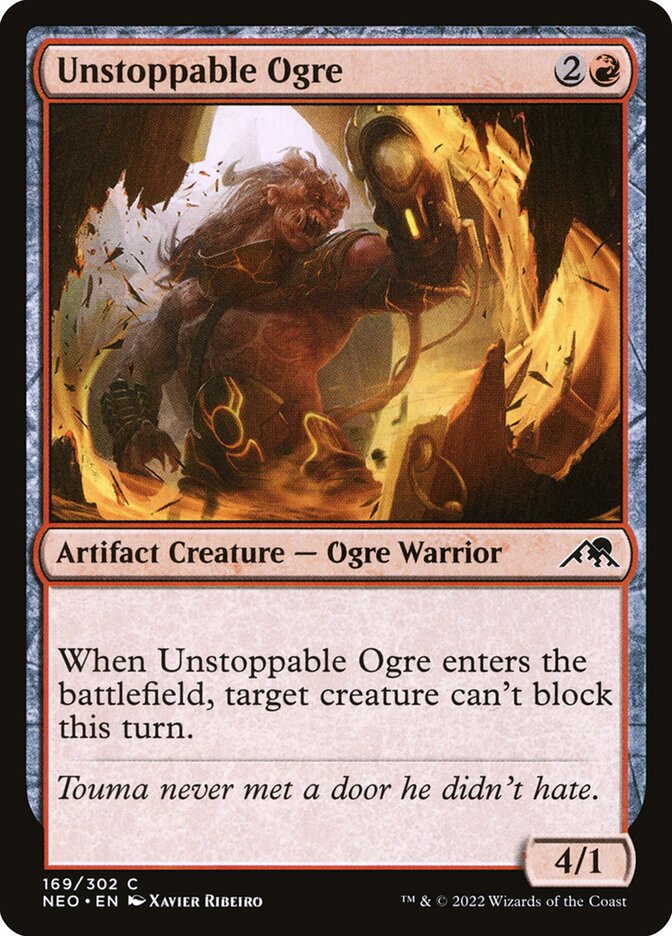 Unstoppable Ogre – Common Magic: The Gathering card from Kamigawa: Neon Dynasty (#169)
