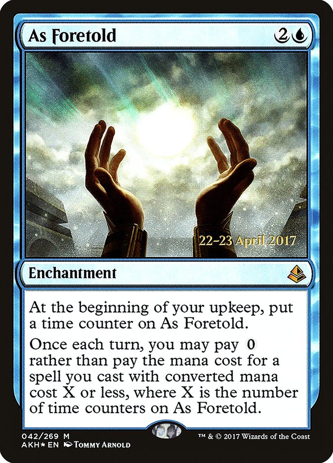 As Foretold – Mythic Magic: The Gathering card from Amonkhet Promos (#42s)