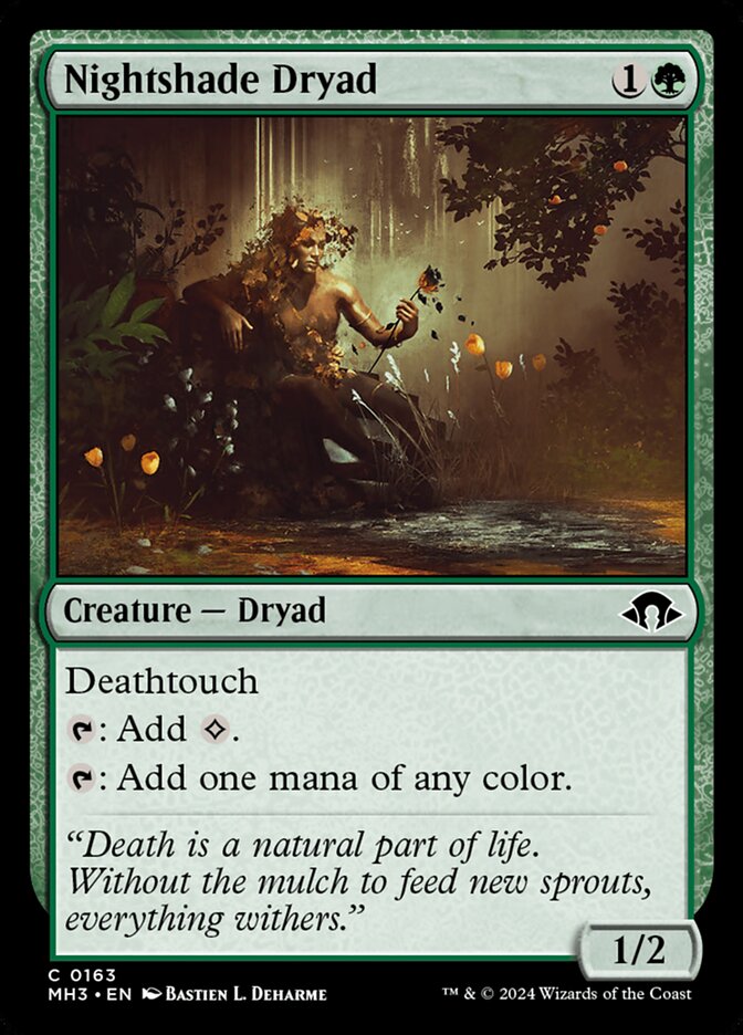 Nightshade Dryad – Common Magic: The Gathering card from Modern Horizons 3 (#163)