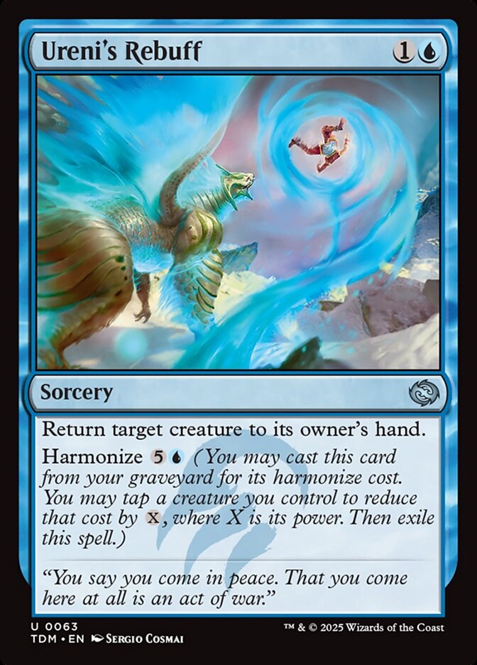 Ureni's Rebuff – Uncommon Magic: The Gathering card from Tarkir: Dragonstorm (#63)