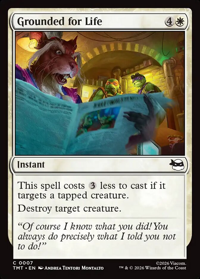 Grounded for Life – Common Magic: The Gathering card from Teenage Mutant Ninja Turtles (#7)
