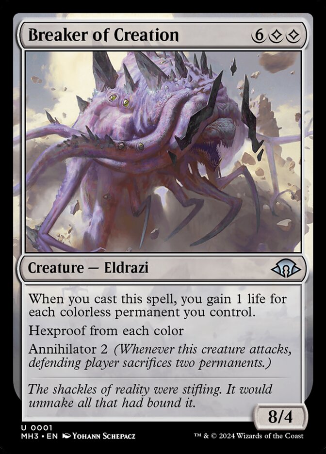 Breaker of Creation – Uncommon Magic: The Gathering card from Modern Horizons 3 (#1)