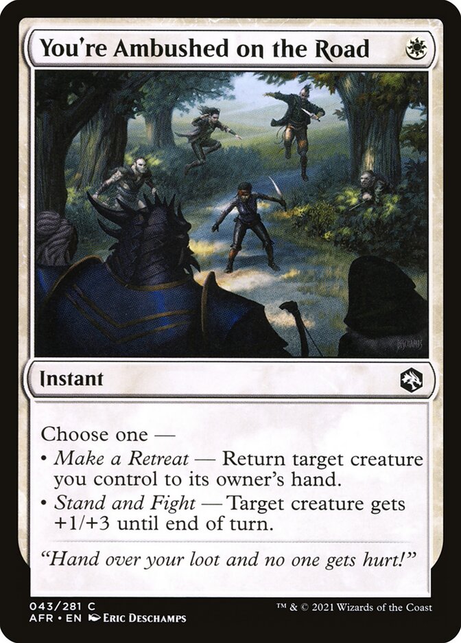 You're Ambushed on the Road – Common Magic: The Gathering card from Adventures in the Forgotten Realms (#43)