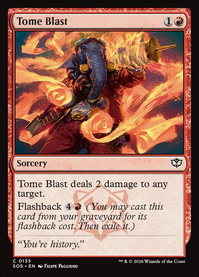 Tome Blast – Common Magic: The Gathering card from Secrets of Strixhaven (#135)