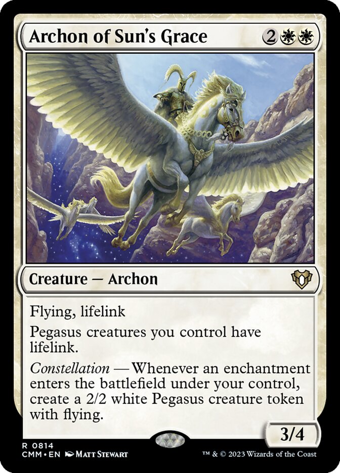 Archon of Sun's Grace – Rare Magic: The Gathering card from Commander Masters (#814)
