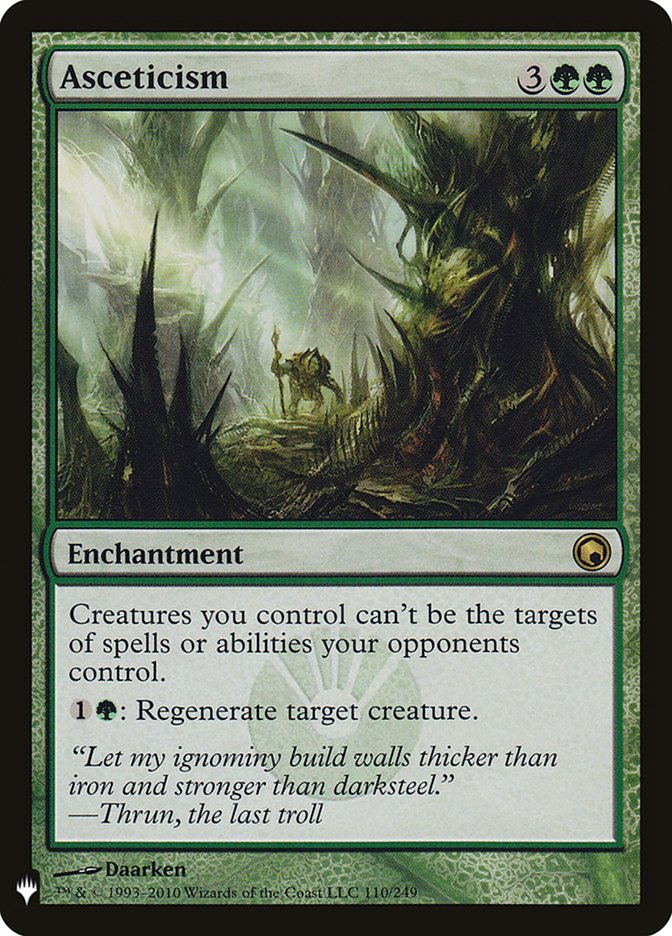 Asceticism – Rare Magic: The Gathering card from The List (#SOM-110)