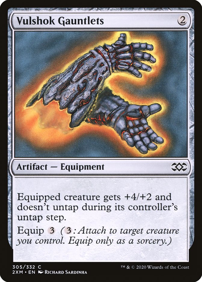 Vulshok Gauntlets – Common Magic: The Gathering card from Double Masters (#305)