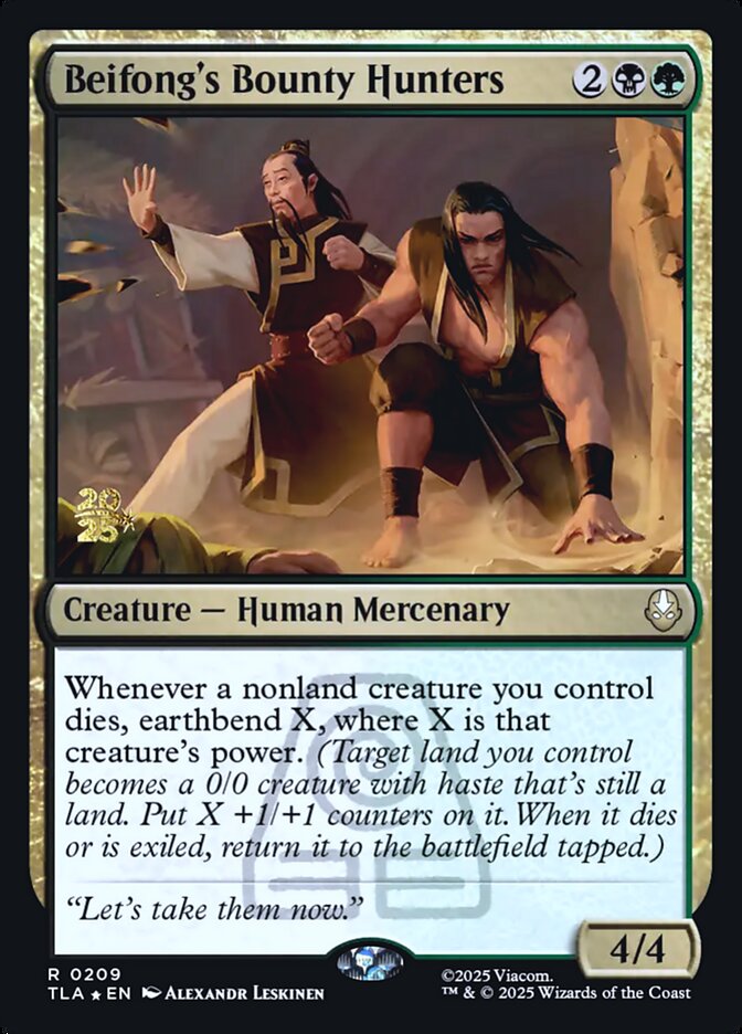 Beifong's Bounty Hunters – Rare Magic: The Gathering card from Avatar: The Last Airbender Promos (#209s)