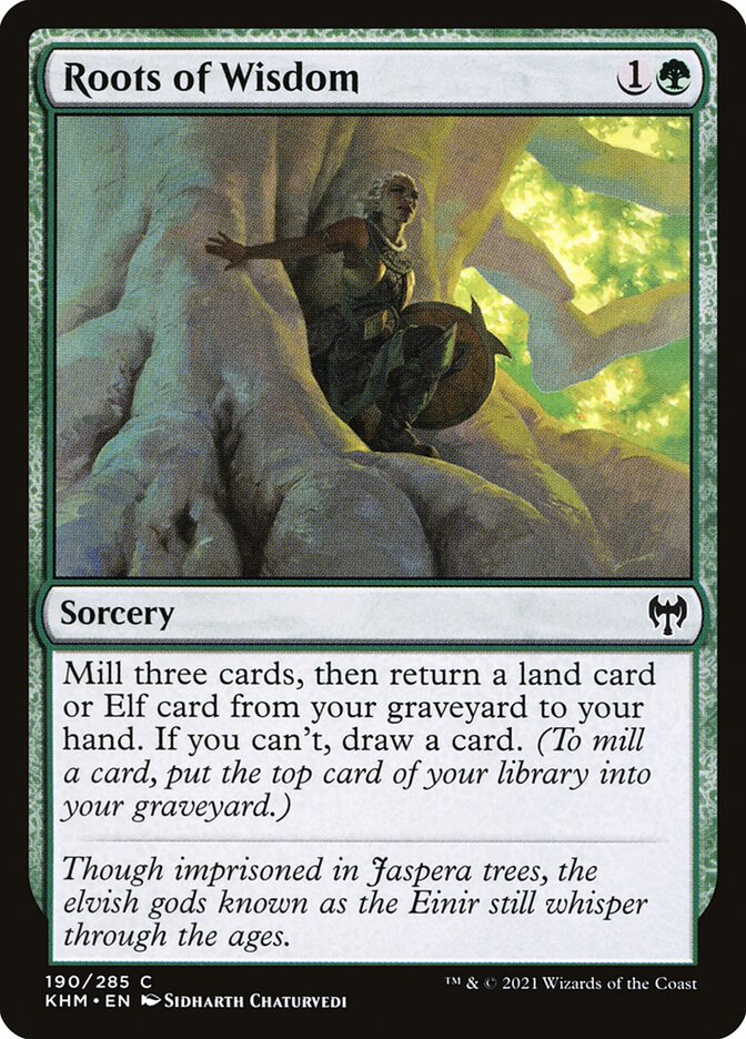 Roots of Wisdom – Common Magic: The Gathering card from Kaldheim (#190)