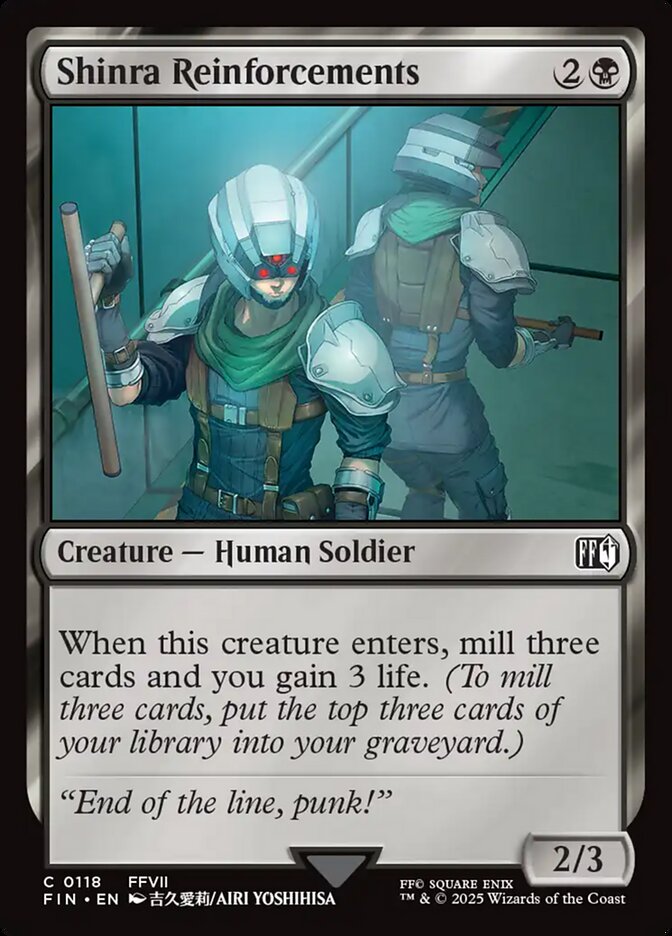 Shinra Reinforcements – Common Magic: The Gathering card from Final Fantasy (#118)