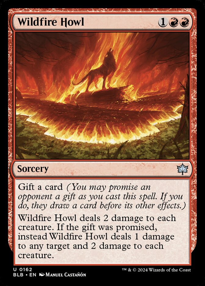 Wildfire Howl – Uncommon Magic: The Gathering card from Bloomburrow (#162)