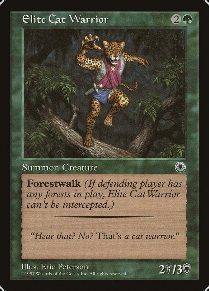 Elite Cat Warrior – Common Magic: The Gathering card from Portal (#163)
