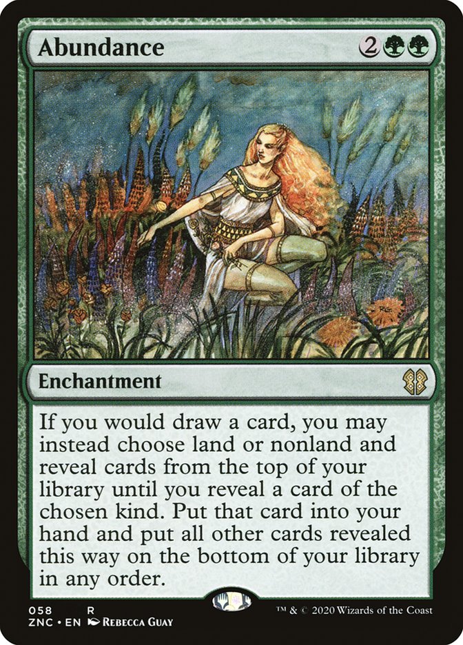 Abundance – Rare Magic: The Gathering card from Zendikar Rising Commander (#58)