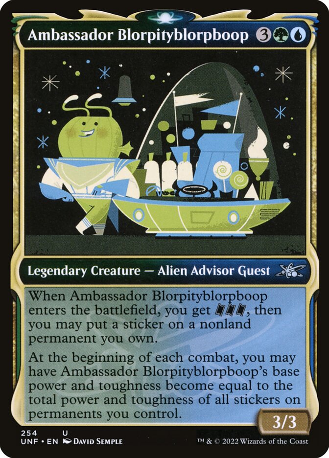 Ambassador Blorpityblorpboop – Uncommon Magic: The Gathering card from Unfinity (#254)