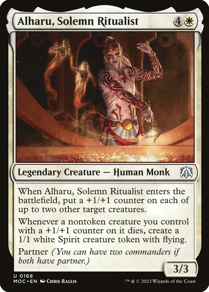 Alharu, Solemn Ritualist – Uncommon Magic: The Gathering card from March of the Machine Commander (#168)