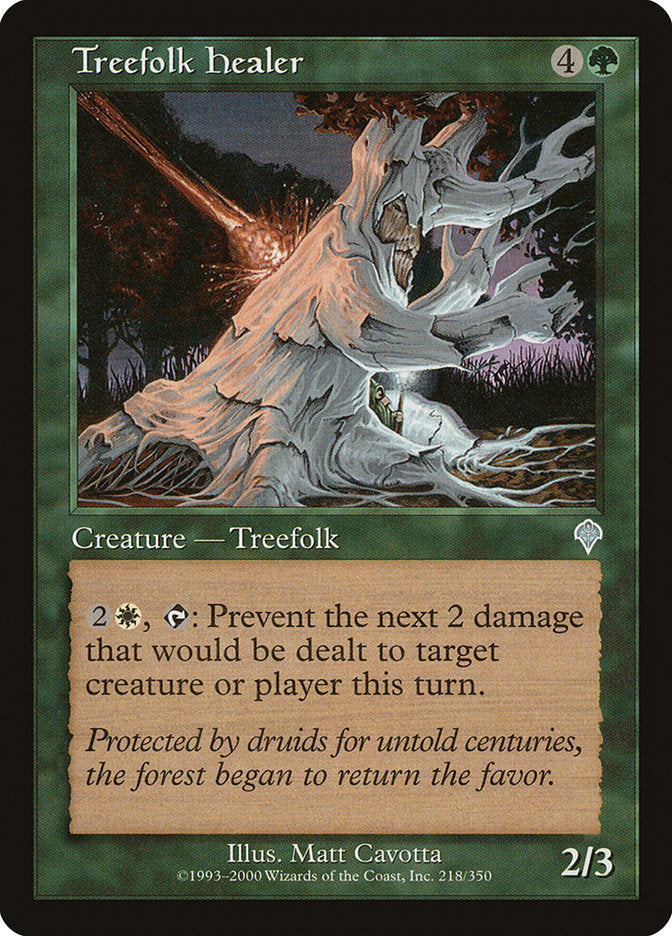 Treefolk Healer – Uncommon Magic: The Gathering card from Invasion (#218)