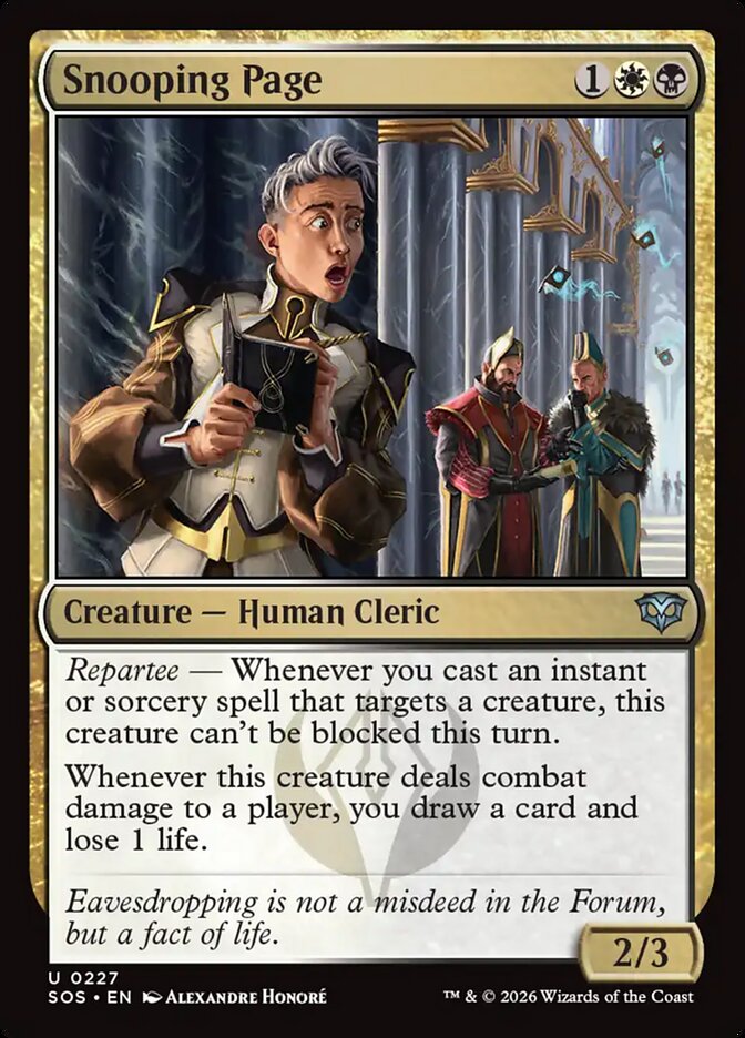 Snooping Page – Uncommon Magic: The Gathering card from Secrets of Strixhaven (#227)