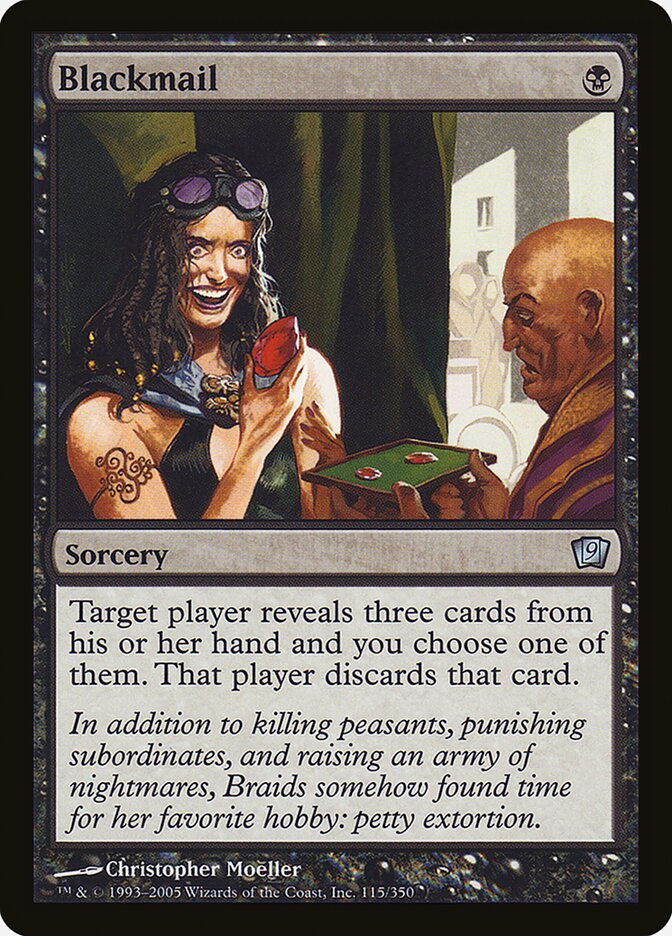 Blackmail – Uncommon Magic: The Gathering card from Ninth Edition (#115★)