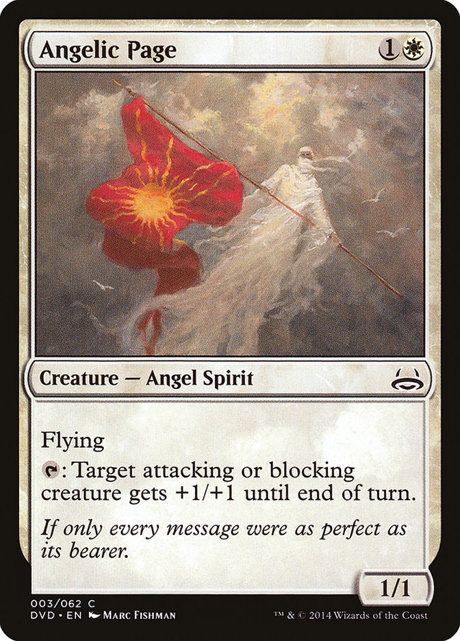 Angelic Page – Common Magic: The Gathering card from Duel Decks Anthology: Divine vs. Demonic (#3)