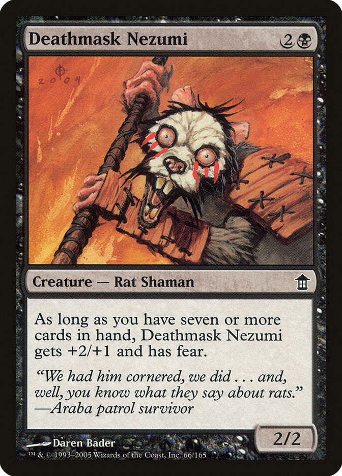 Deathmask Nezumi – Common Magic: The Gathering card from Saviors of Kamigawa (#66)