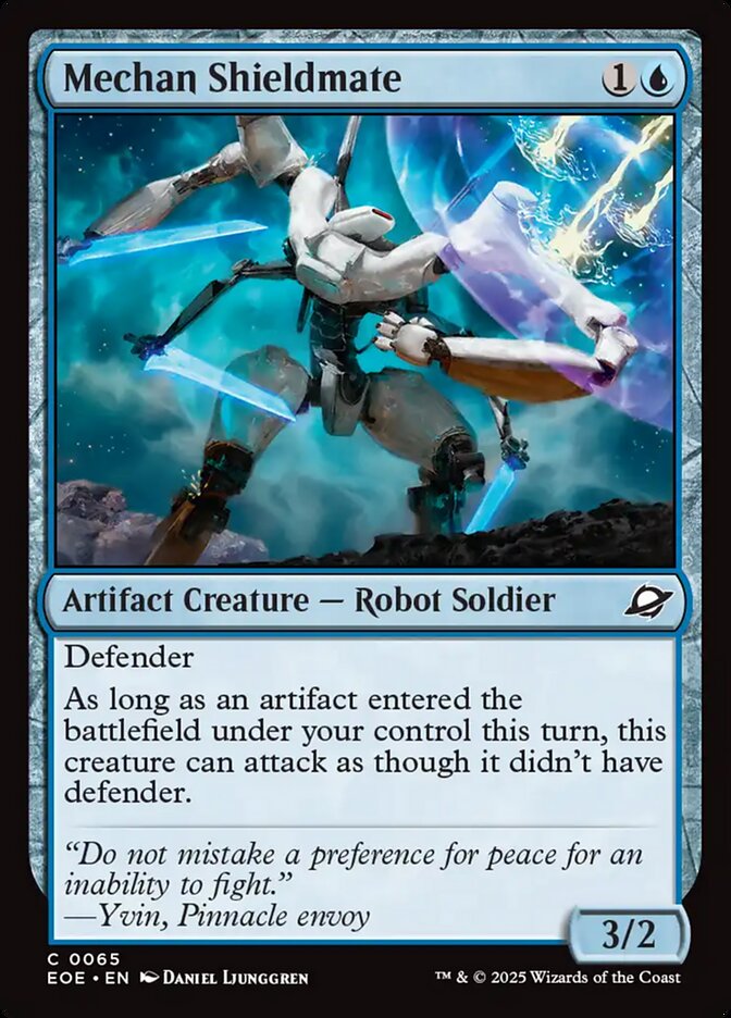 Mechan Shieldmate – Common Magic: The Gathering card from Edge of Eternities (#65)